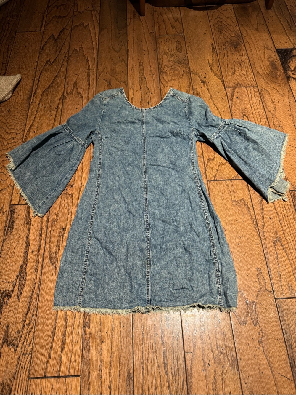We The Free Denim Bell-Sleeve Dress. Size 2